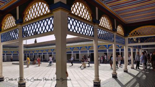 detalle patio concubinas, palacio Bahia, Marrakech